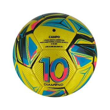 Bola de Futebol de Campo Dalponte 10 Diamond Microfibra Costurada a Mão