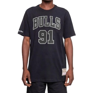 Camiseta Mitchell & Ness Chicago Bulls Nen Rodman Masculina