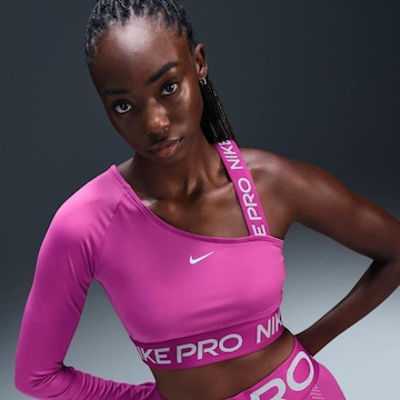 Camiseta Nike Pro Cropped Shine - Feminina