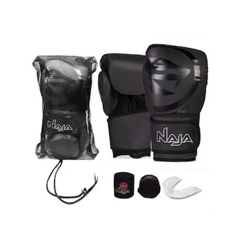 Kit Naja Boxe Luvas Extreme + Bandagem + Bucal