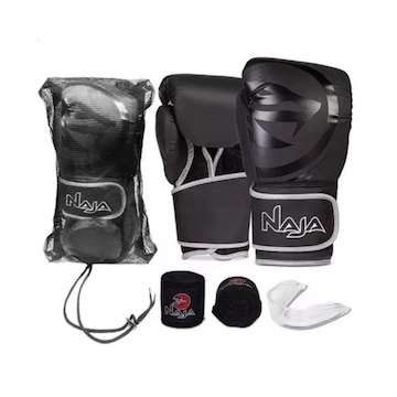 Kit Naja Boxe Luvas Extreme + Bandagem + Bucal