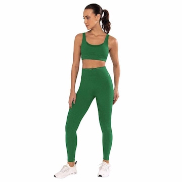 Calça Legging Alto Giro Microcanelado - Feminina