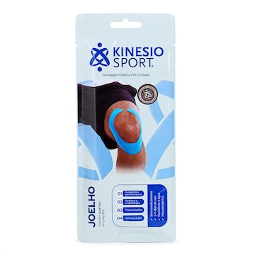 Bandagem Elastica Adesiva Kinesiosport Pré-Cortada Joelho 30Cm - Unissex