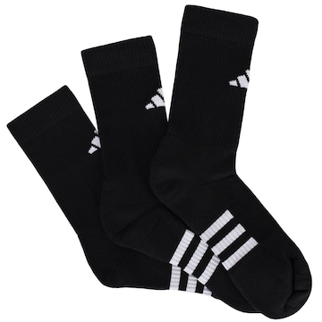 Kit Meias adidas Cush Crew com 3 Pares - Adulto