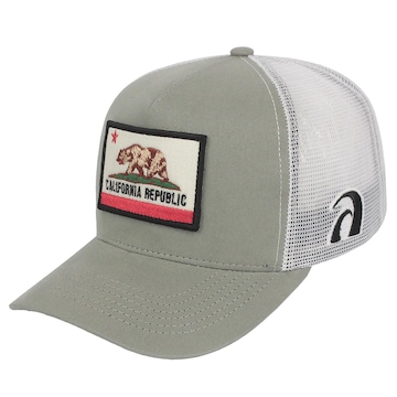 Boné Aba Curva Surf Alive Trucker California Republic Patch - Snapback - Adulto