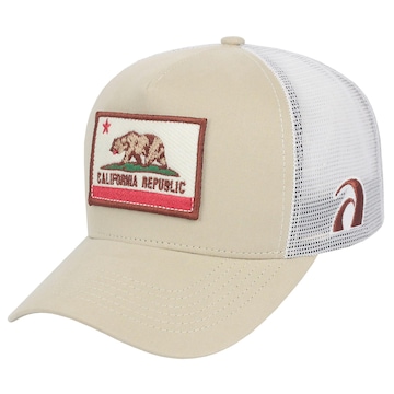 Boné Aba Curva Surf Alive Trucker California Republic Patch - Snapback - Adulto