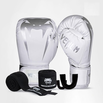 Kit Boxe Muay Thai Venum Luvas + Bandagem + Bucal Giant Logo