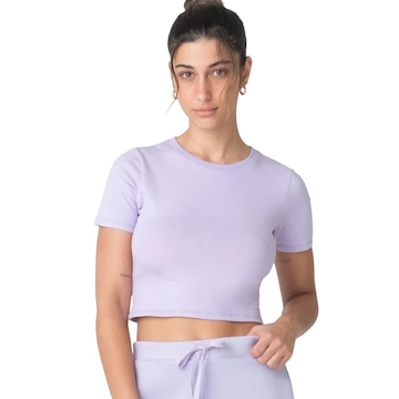 Camiseta Cropped Fila Basic X - Feminina