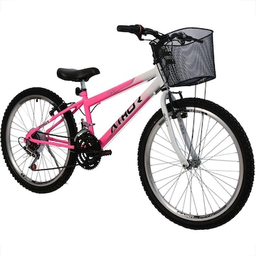 Bicicleta Athor Aro 24 Model 18 Marchas Com Cesta - Infantil