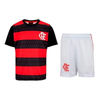 Kit Camisa do Flamengo Mini Craque Braziline + Bermuda - Infantil