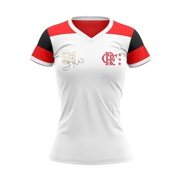 Camisa Braziline Babylook Flamengo Zico - Feminina