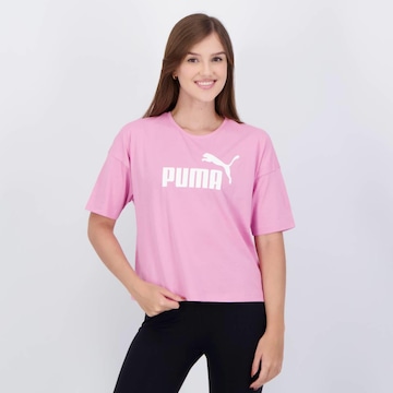 Blusa Cropped Puma Ess Big Logo Feminina