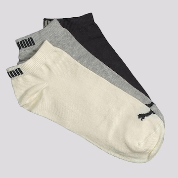 Kit Meias Puma Sapatilha Basic 3 Pares - Adulto