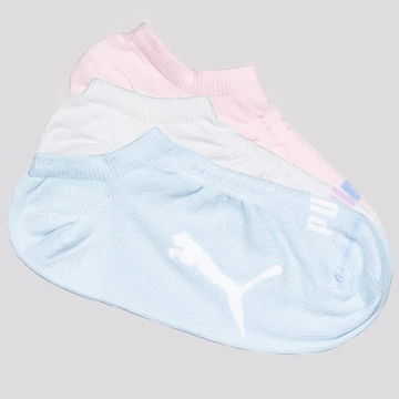 Kit Meias Puma Sapatilha 3 Pares Feminina