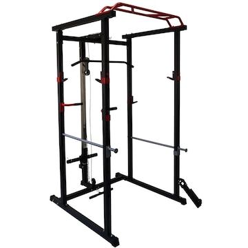 Power Rack Gaiola Yangfit com Mono Cross Landmine e Escada