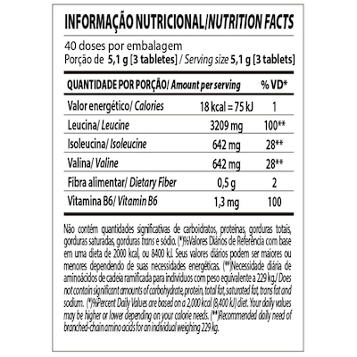 BCAA Fix Integralmédica - 120 Tabletes - Foto 2