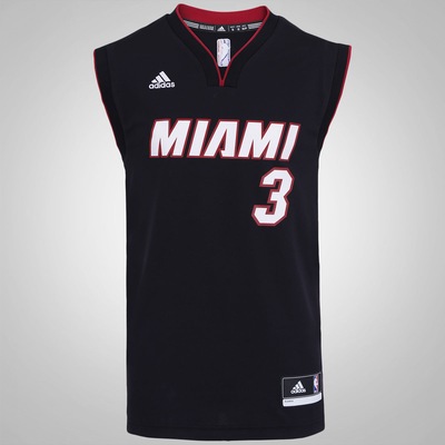 Camiseta Regata adidas NBA Miami Heat Road Wade - Masculina - Foto 1
