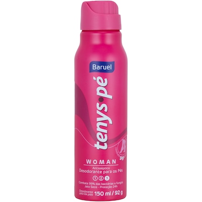 Desodorante para os Pés Tenys Pé Baruel Woman - Jato Seco - 150ml - Foto 1