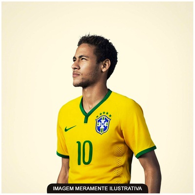 Camisa  do Brasil Amarela Nike Torcedor 2014 s/n° -  Juvenil - Foto 1