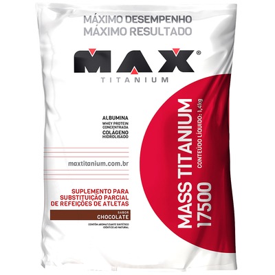 Mass Titanium 17500 1,4Kg - Chocolate - Max Titanium - Foto 1