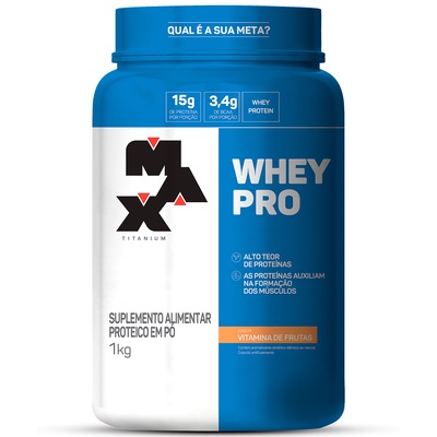 Whey Protein Max Titanium Vitamina De Frutas Refil - 1,5Kg - Foto 1