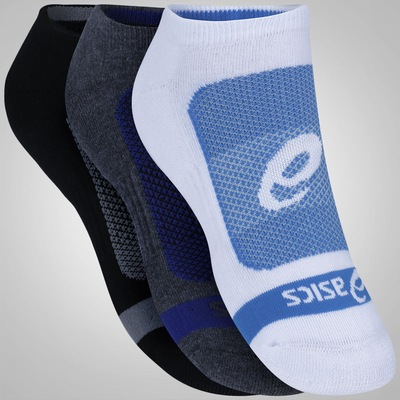 Meia Asics Contend No Show Kit com 3 pares - Adulto - Foto 3