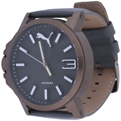 Relógio Masculino Analógico Puma 96216GP com Pulseira em Couro - Foto 2