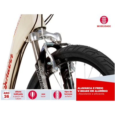 Bicicleta Schwinn Madison Aro 26 - Freios V-Brake - Câmbios Shimano - 21 Marchas - Feminina - Foto 3