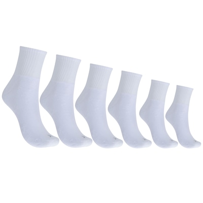 Kit 3 Pares de Meias Atoalhadas Cano Médio Tamanho 34 - 38 Casual Oxer Adulto - Foto 1