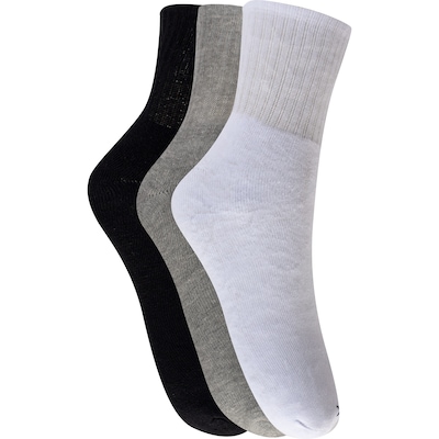 Kit 3 Pares de Meias Atoalhadas Cano Médio Tamanho 39-44 Casual Oxer Adulto - Foto 1