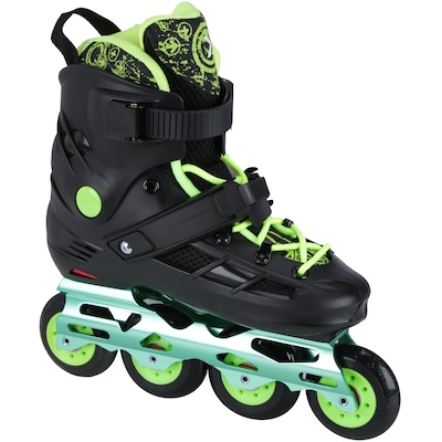 Patins Oxer Freestyle - In Line - Freestyle / Slalom - ABEC 9 - Base de Alumínio - Foto 2