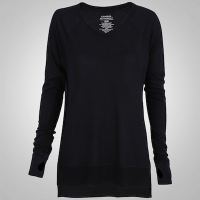 Camiseta Manga Longa com Furo para Polegar Oxer Rudy - Feminina - Foto 1