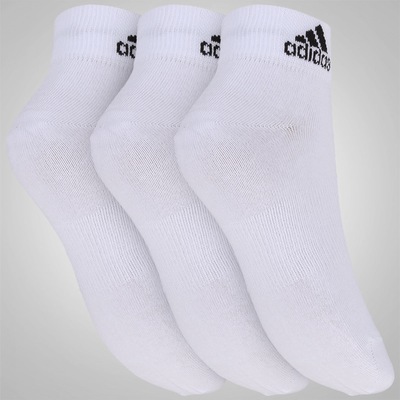 Kit de Meias adidas Ankle MID Thin com 3 Pares - Adulto - Foto 2