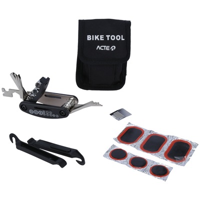 Kit de Ferramentas para Bicicleta Acte Sports A4 com 5 Tipos de Chaves, Remendo de Câmera e Bolsa - Foto 1