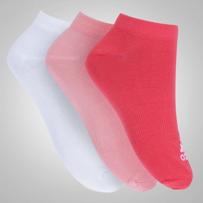 Kit de Meia adidas Performance No Show Thin com 3 Pares - Adulto - Foto 1