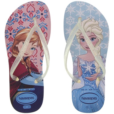 Chinelo Havaianas Slim Frozen 17 Feminino - Infantil - Foto 1