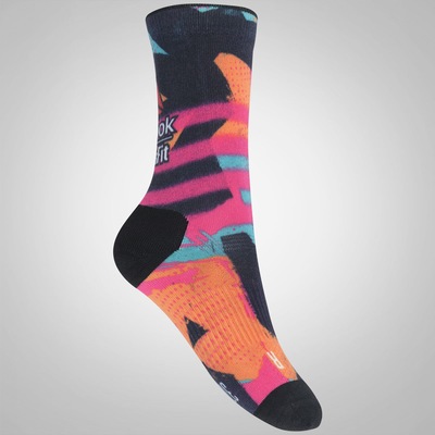 Meia Reebok CrossFit Print Spray Crew Sock - Feminina - Foto 1