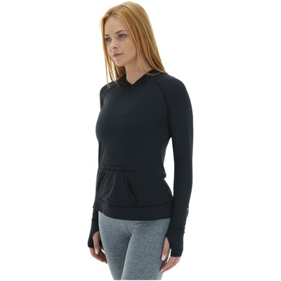 Camiseta Manga Longa Oxer com Bolso e Capuz - Feminina - Foto 3
