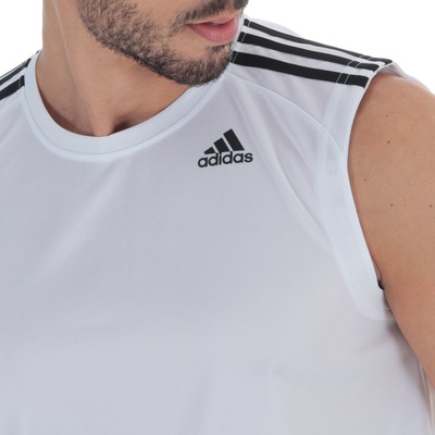 Camiseta Regata adidas D2M 3S - Masculina - Foto 3
