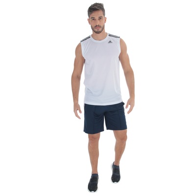 Camiseta Regata adidas D2M 3S - Masculina - Foto 4