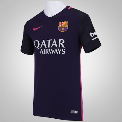 Camisa Barcelona II 16/17 Nike com Patrocínio - Masculina - Foto 3