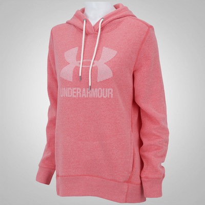 womens pink under armour moletom com capuz