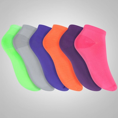 Kit de Meias Mizuno Invisível Neon com 6 Pares - Feminino - Foto 2