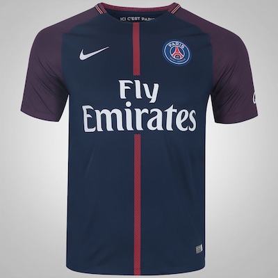 Camisa PSG I 17/18 Nike - Masculina - Foto 1