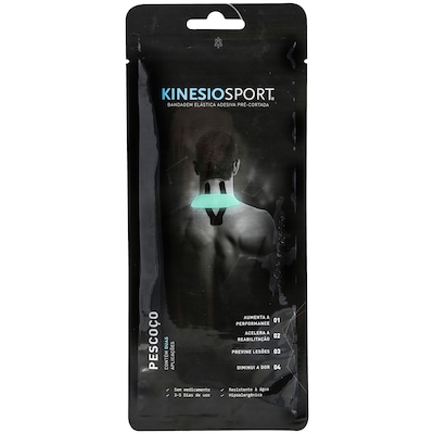 Bandagem Elástica Adesiva Pré-Cortada Kinesio Sport Pescoço - Foto 1