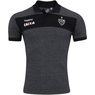 Camisa Polo do Atlético-MG Viagem 2017 Topper Escura - Masculina - Foto 1