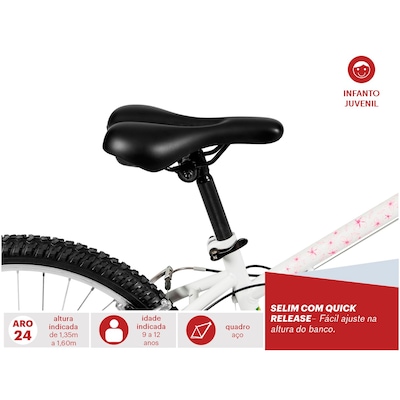Bicicleta Caloi Ceci - Aro 24 - Freio V-Brake - 21 Marchas - Feminina - Infantil - Foto 3