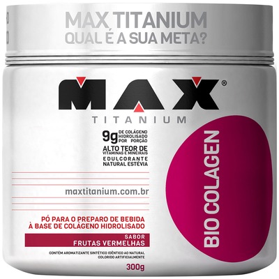 Bio Colagen 300G - Frutas Vermelhas - Max Titanium - Foto 1