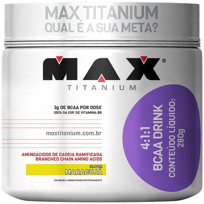 4:1:1 Bcaa Drink 280G - Maracujá - Max Titanium - Foto 1