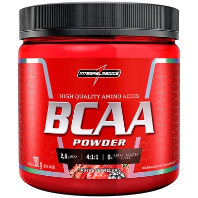 BCAA Integralmédica Powder - Frutas Vermelhas - 200g - Foto 1